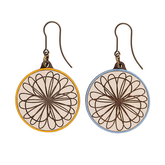 Hilma af Klint inspired circle earrings
